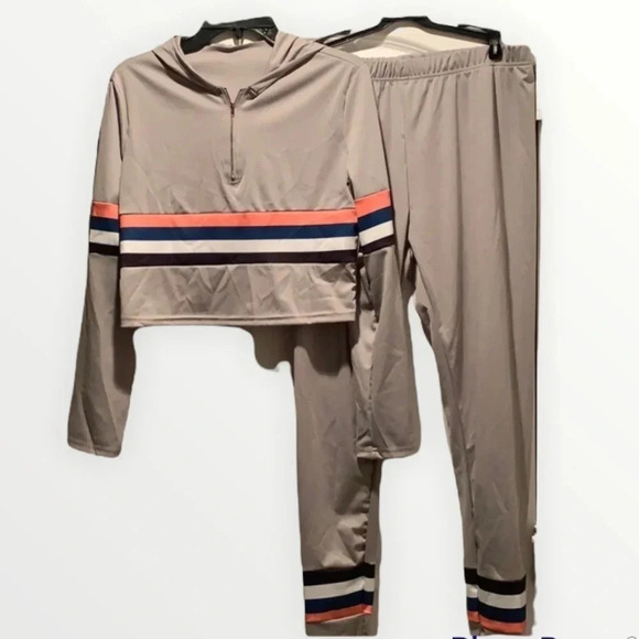Pants - Jogger Set 2-Piece Cropped Jacket & Joggers Women’s Large New